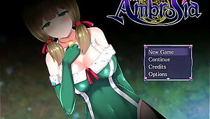 Ambrosia [RPG Hentai game] Ep.1 Sexy nun fights naked cute flower girl monster